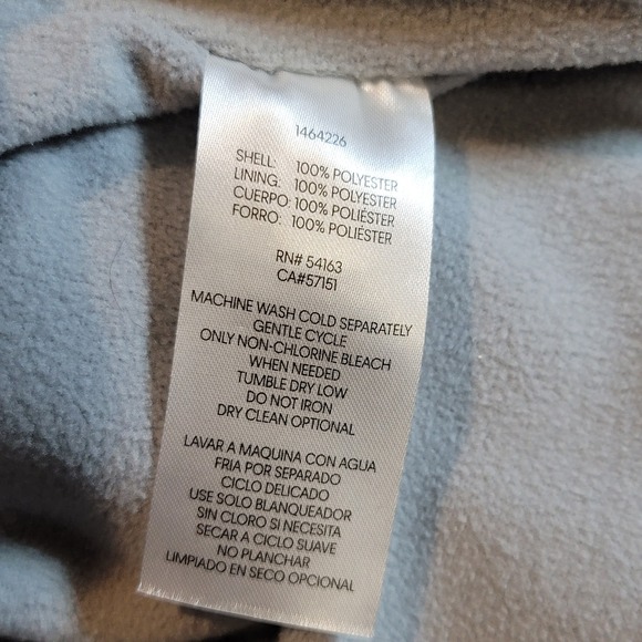 Calvin Klein Fleece Lined Hooded Full Zip Windbreaker Jacket Sz XL Gray Blue - Picture 15 of 16